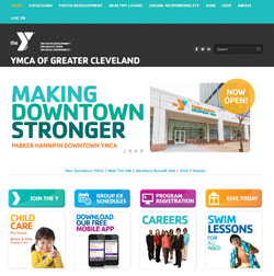 Screenshot of YMCA website
