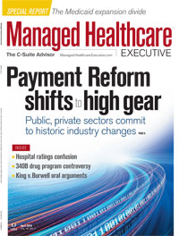 Managed healthcare Executive April  2016 edition